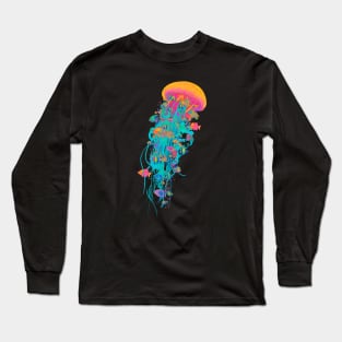 Neon Jellyfish Long Sleeve T-Shirt